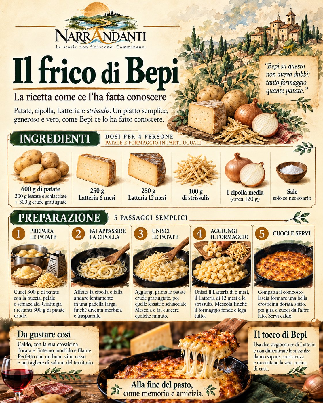 Infografica del frico di Bepi